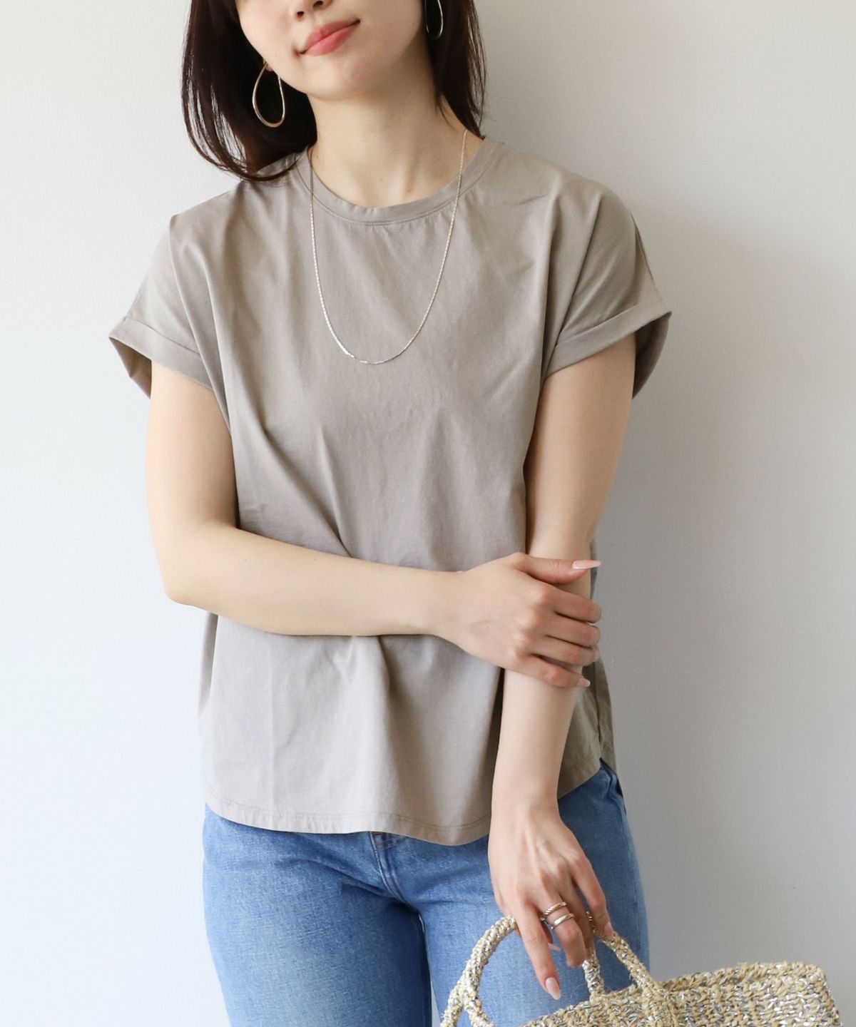ヘムラウンド T-shirt-Basic color/M00E014CU | MICA&DEAL ヘムラウンド T-shirt-Basic color/M00E014CU | MICA&DEAL