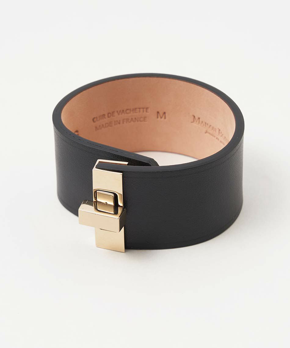 30%off]【MAISON BOINET】レザーブレスレット30mm/0322310075