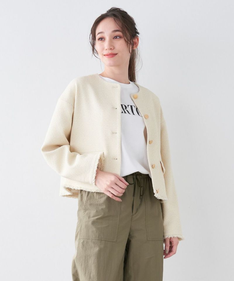 50%off]ツイードショートジャケット/0123105056 | MICA&DEAL ONLINE STORE