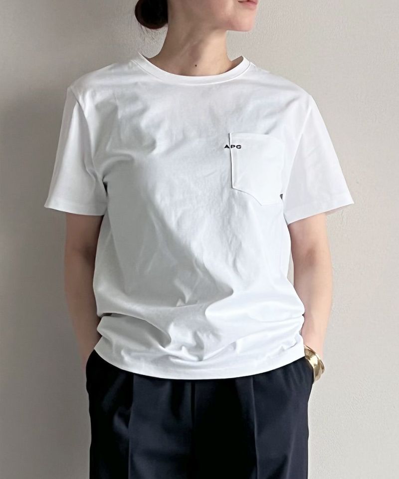 【A.P.C】刺繍入りポケットTシャツ/0323109009 | MICA&DEAL ONLINE STORE