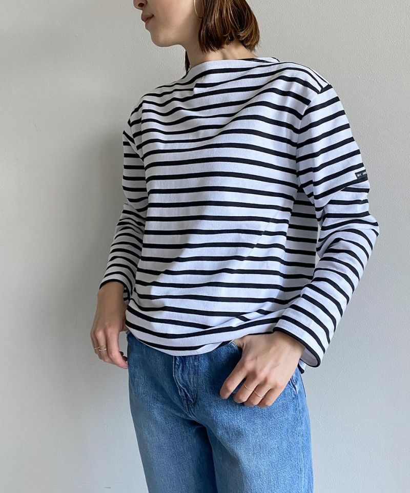★SEA VINTAGE 4XL バスクシャツ★ボーダー SAINT JAMES】ボートネックボーダーカットソー OUESSANT-BORDER
