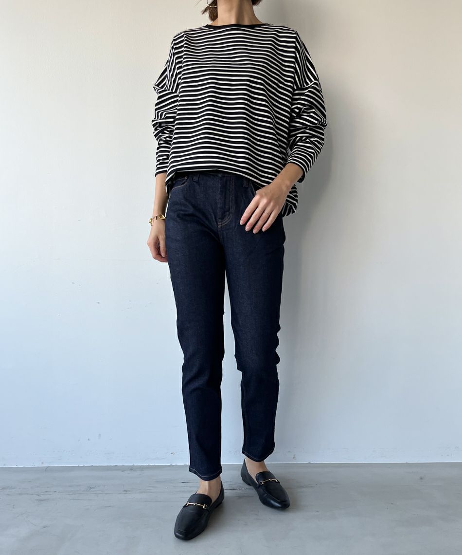 Healthy DENIM】別注/ミッドライズテーパードデニム-H.Salt