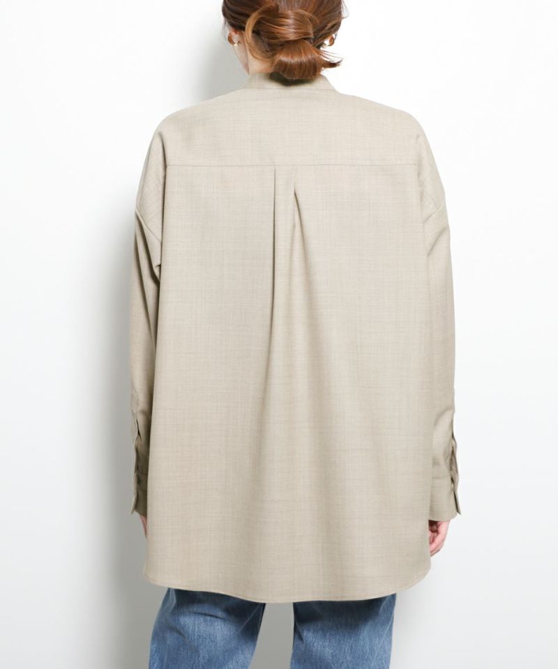 オンライン販売店舗 marmors ウールシャツ BEIGE 36 - トップス