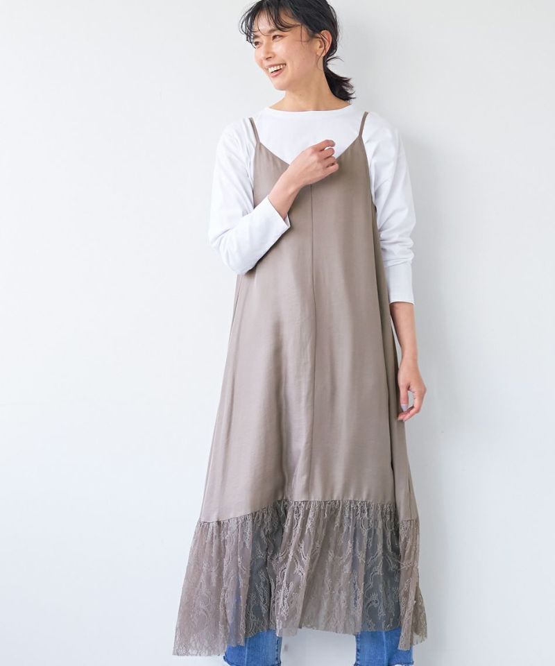 50%off]ヘムレースキャミワンピース/0123304222 | MICA&DEAL ONLINE STORE