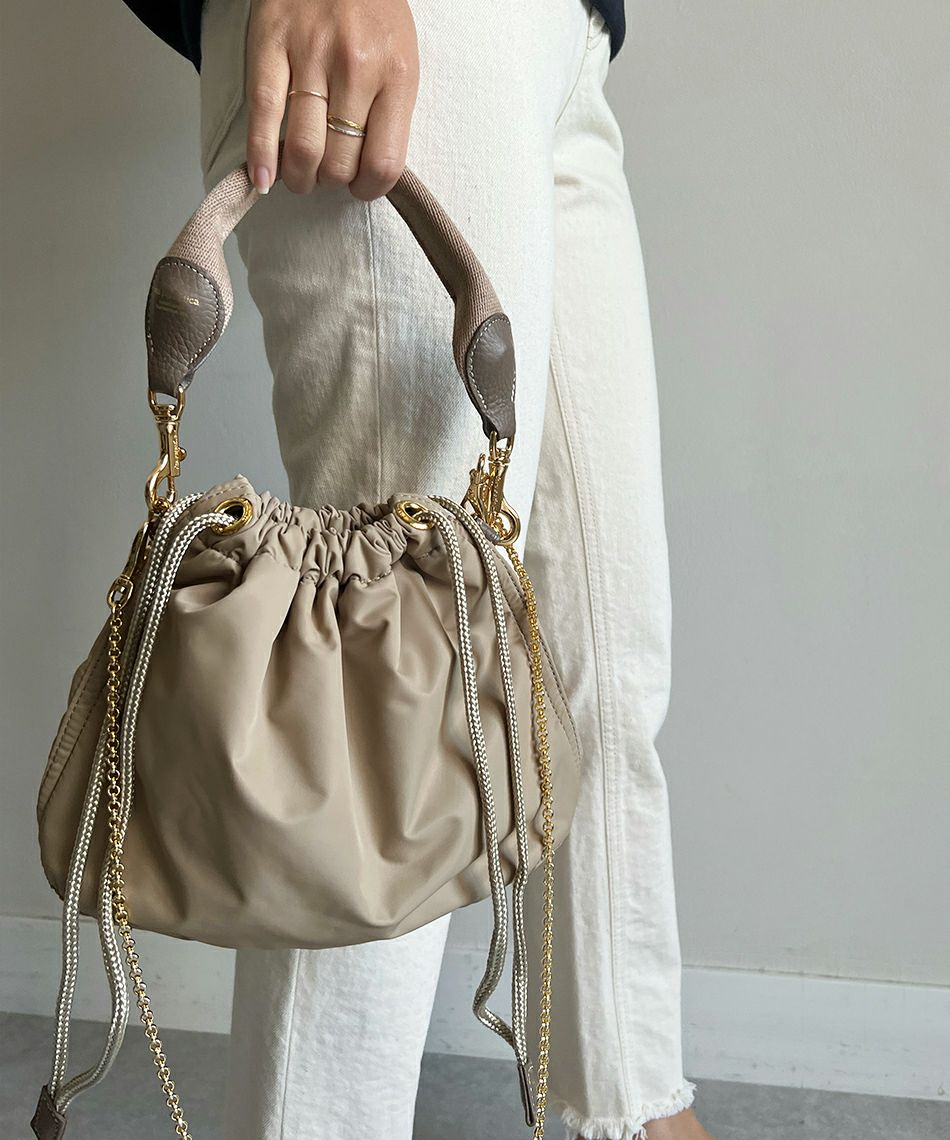 sita parantica】巾着ナイロンバッグ-MIL DRAWSTRING BAG sita parantica】巾着ナイロンバッグ-MIL DRAWSTRING BAG