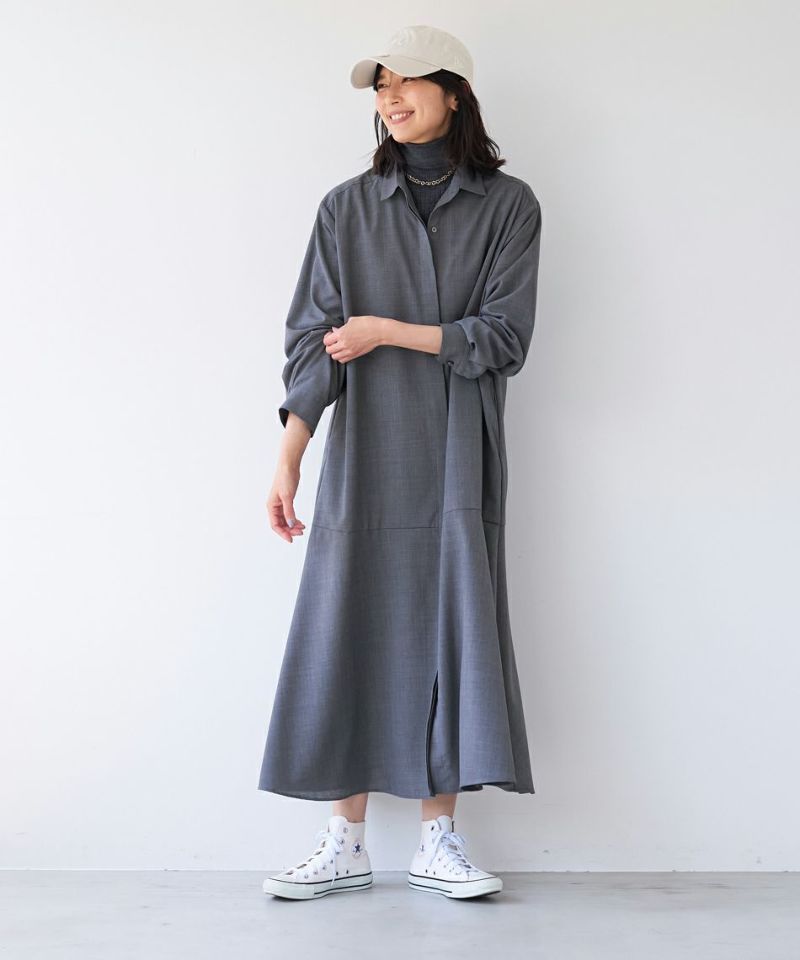 ヘムフレアシャツワンピース/0123304224 | MICA&DEAL ONLINE STORE