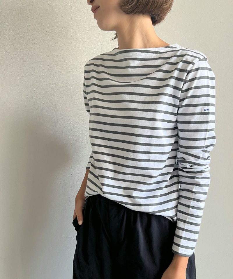 ORCIVAL】ボーダーロングスリーブカットソー-40/2 JERSEY LONG SLEEVE