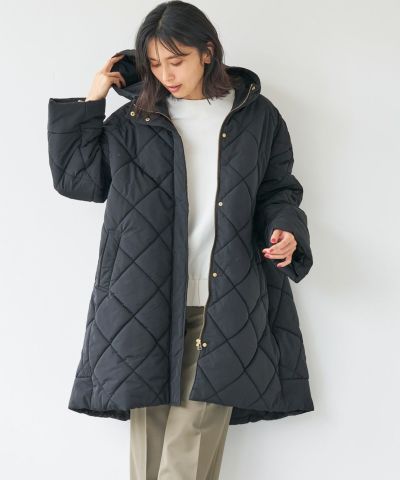 Traditional Weatherwear 】キルティングウェーバリーAラインコート