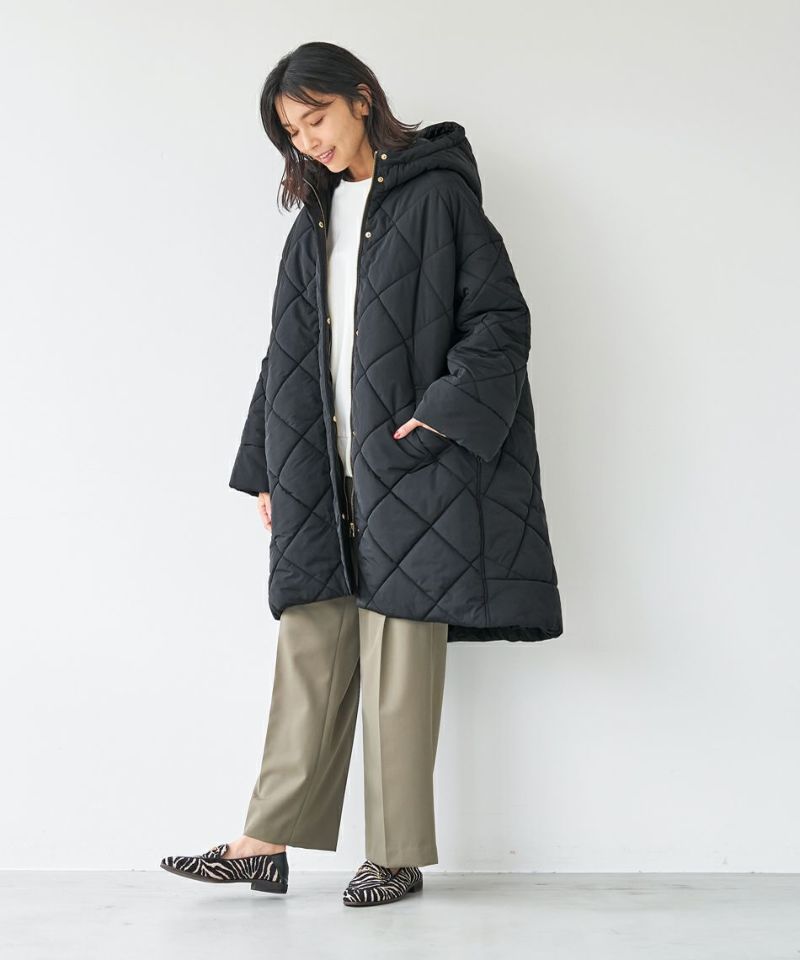 50%off]フーデッドキルトフレアコート/0123307242 | MICA&DEAL ONLINE ...