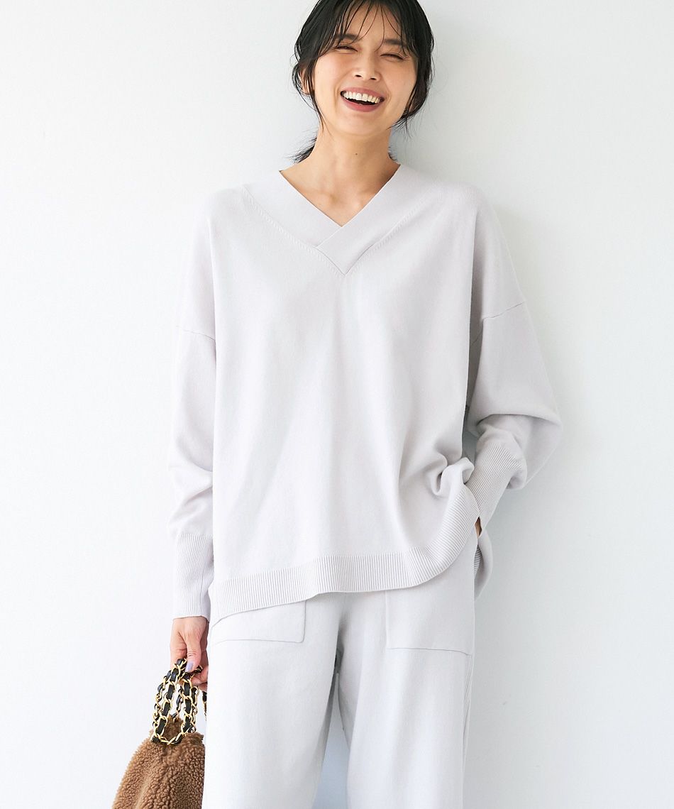 30%off]Vネックルーズニットプルオーバー/0123308183 | MICA&DEAL