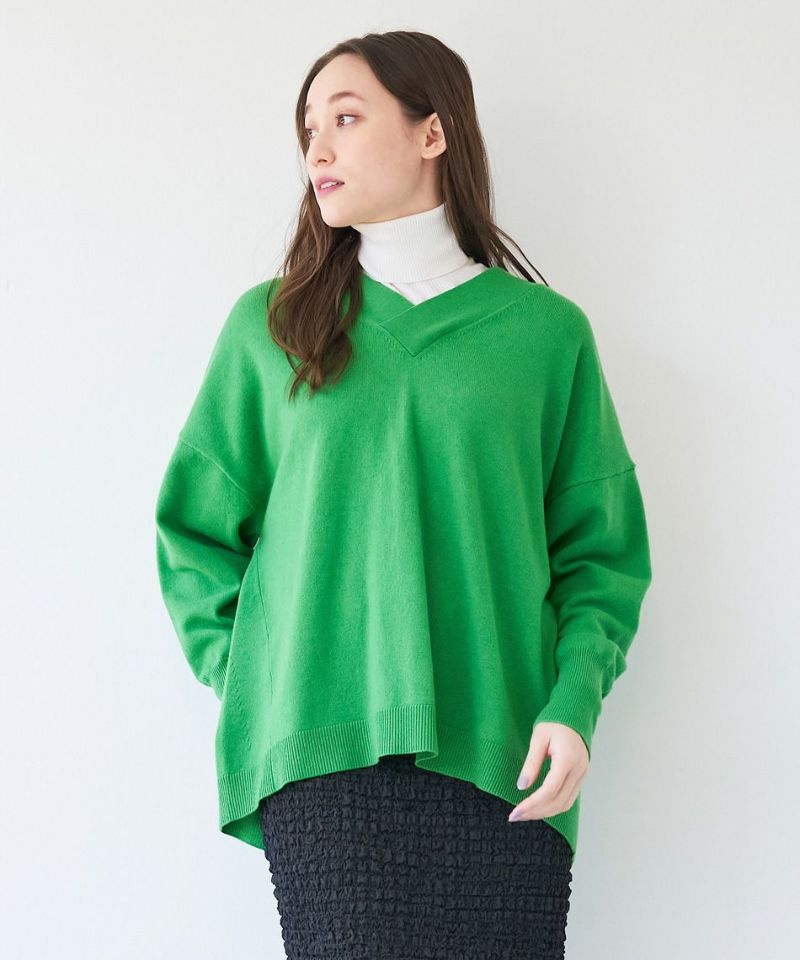 30%off]Vネックルーズニットプルオーバー/0123308183 | MICA&DEAL