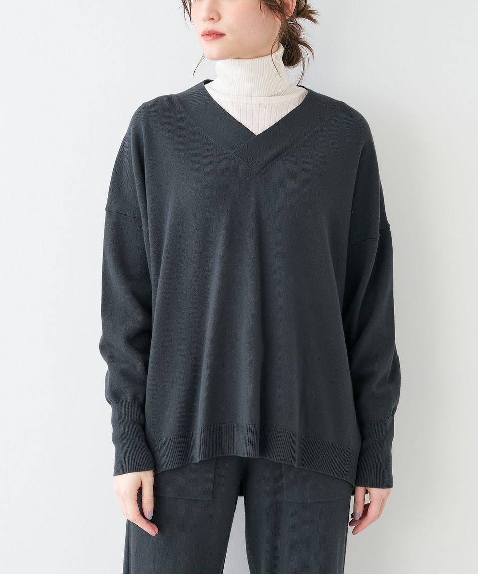 30%off]Vネックルーズニットプルオーバー/0123308183 | MICA&DEAL