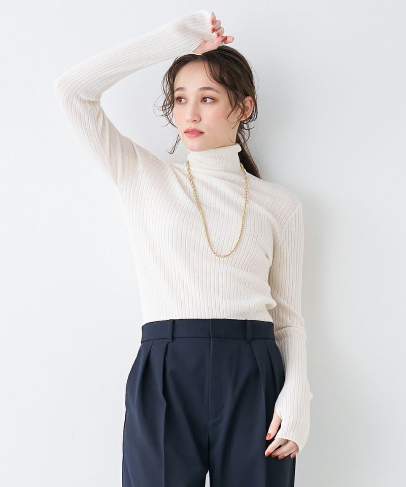 ウォッシャブルリブタートルネックニットプルオーバー/0123308190 | MICA&DEAL ONLINE STORE