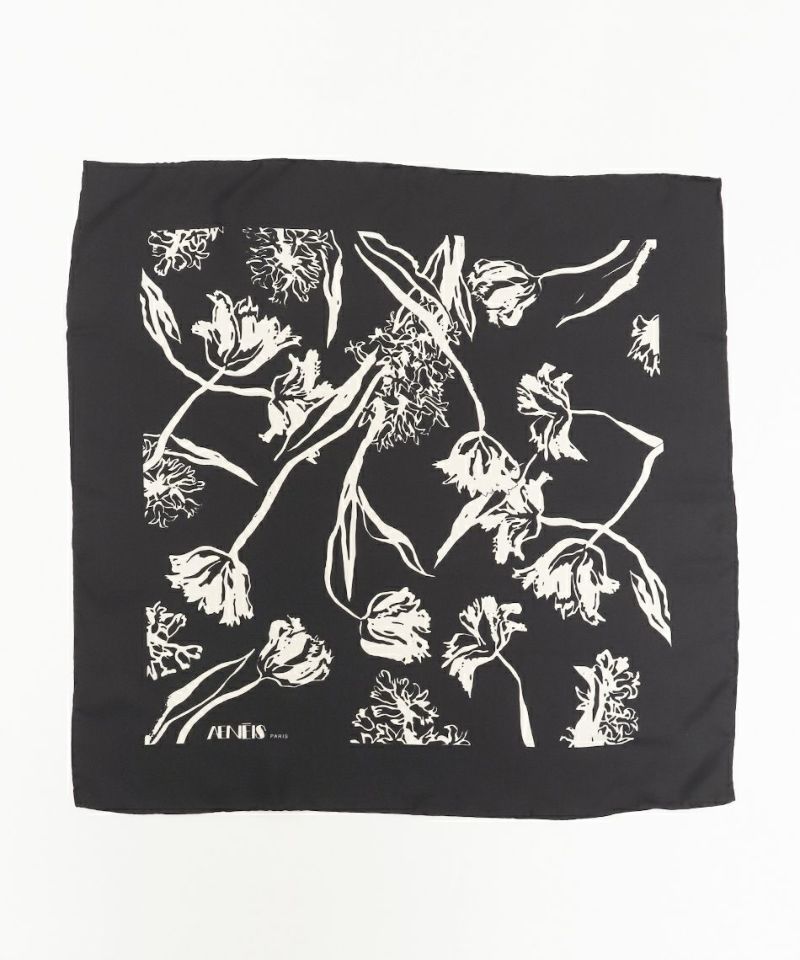 30%off]【AENEIS】NOSTALGIA FLOWERS SILK SCARF/0323110084