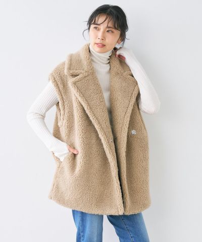 ADAWAS】フェイクムートンベスト-FAKE MOUTON GILET/0323305016