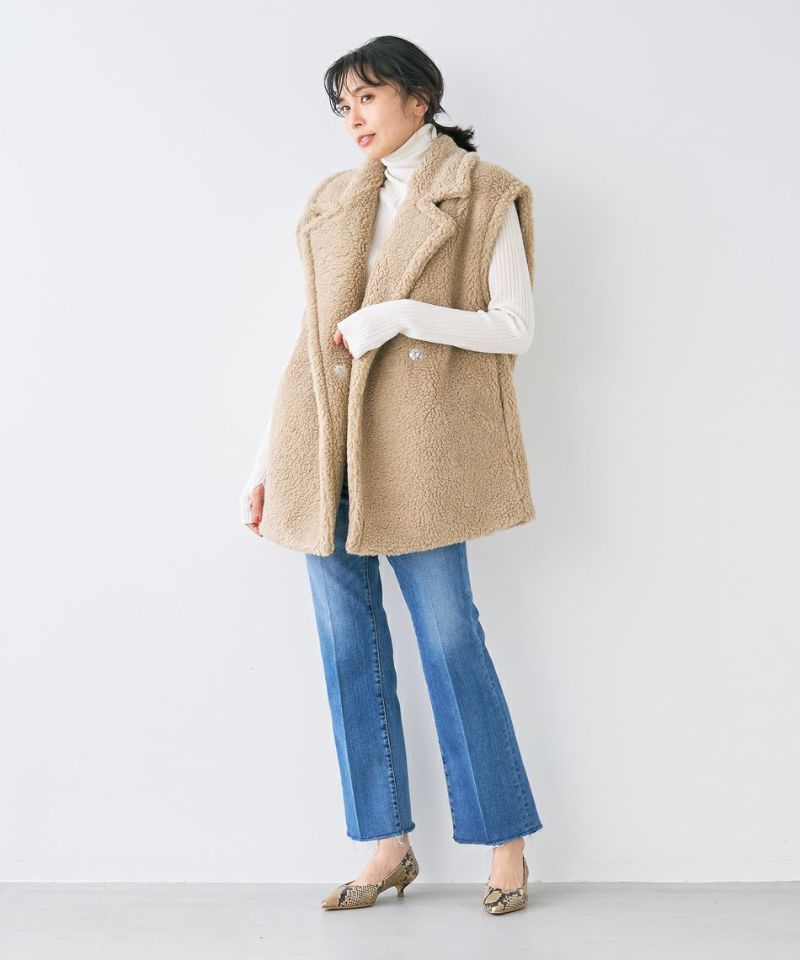 ADAWAS】フェイクムートンベスト-FAKE MOUTON GILET/0323305016