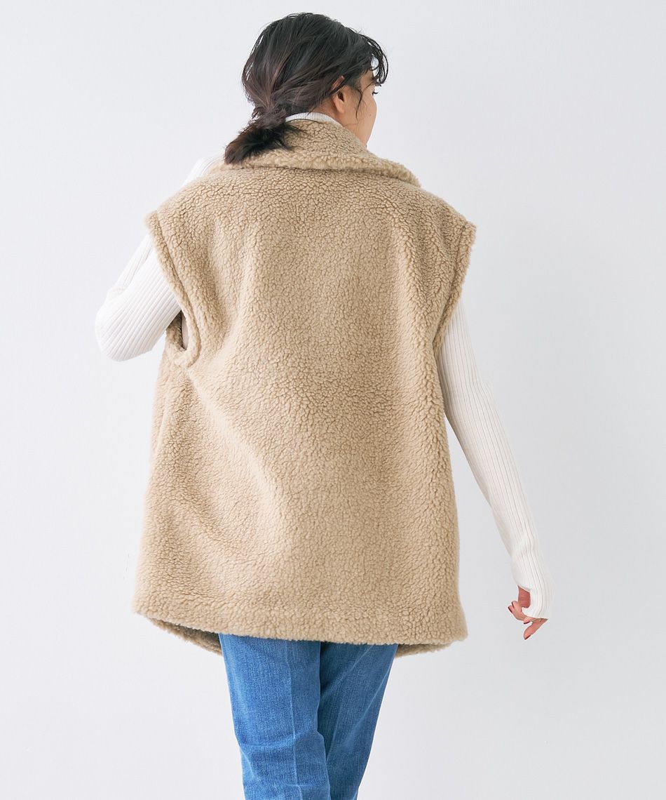 ADAWAS】フェイクムートンベスト-FAKE MOUTON GILET/0323305016