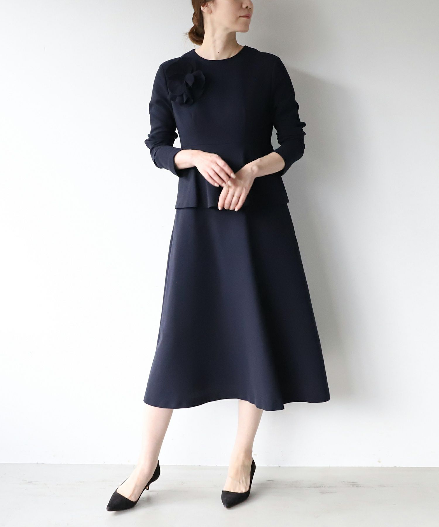 50%off]【marmors】peplum flare dress/0224104001 | MICA&DEAL ONLINE 