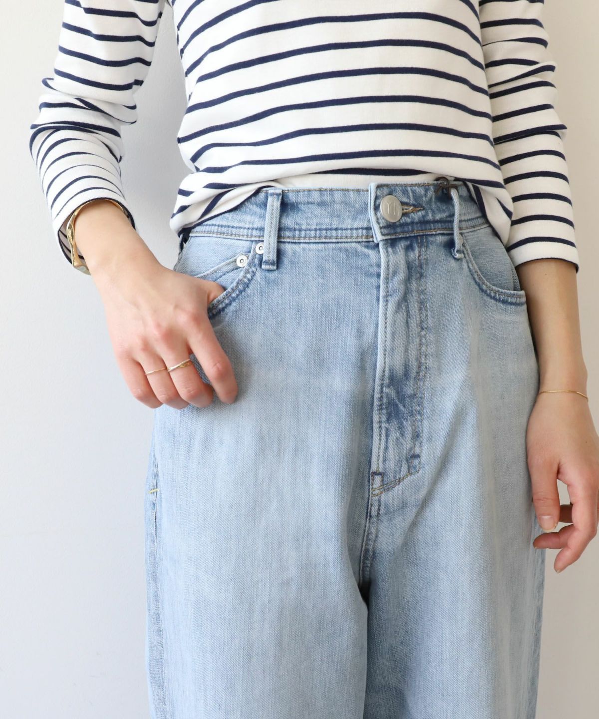 期間限定20%off]【YANUK】ルーズストレートデニム-Joan Loose
