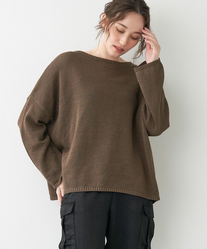 ボートネックルーズニットプルオーバー/0124108019 | MICA&DEAL ONLINE STORE