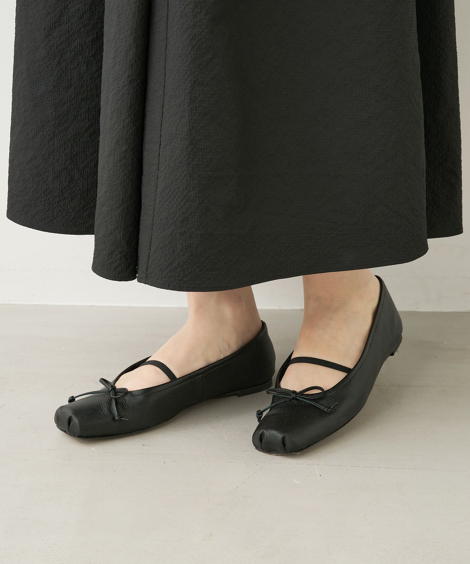 40%off]【HEWN】メタリックバレエシューズ-Sq metallic ballet flats 