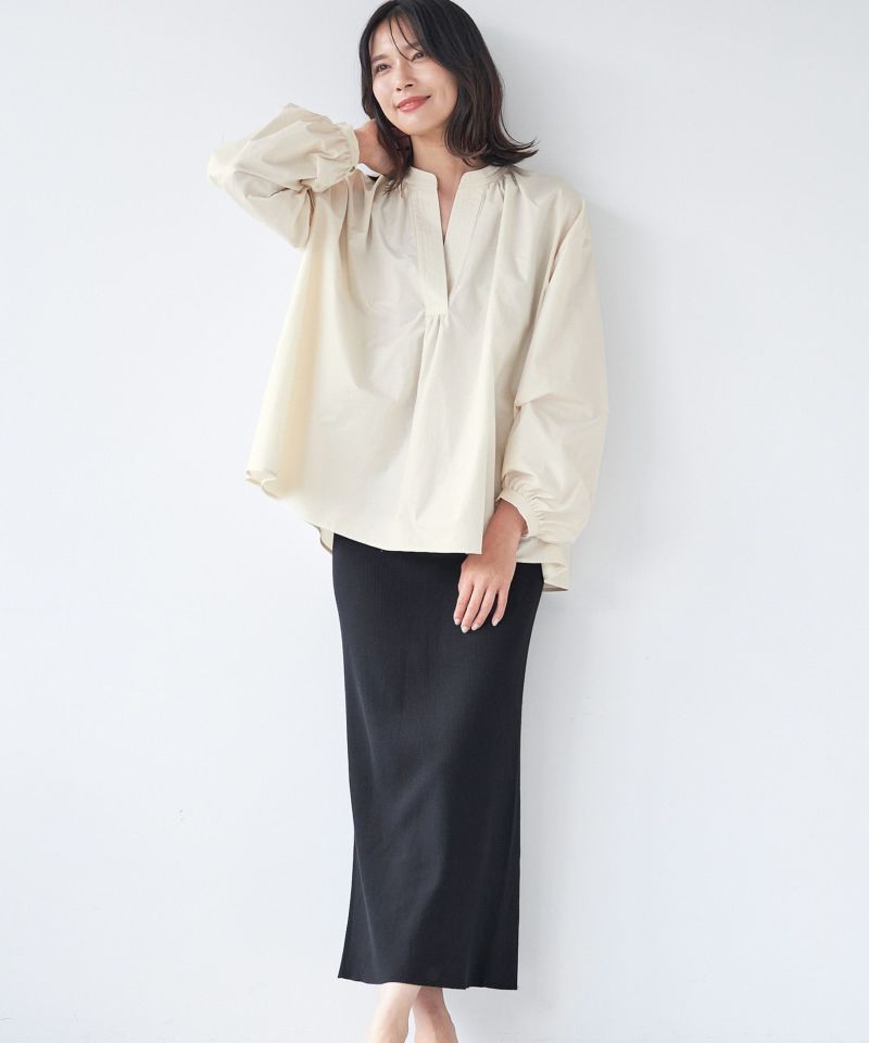 リブスリットロングワンピース/0124104024 | MICA&DEAL ONLINE STORE