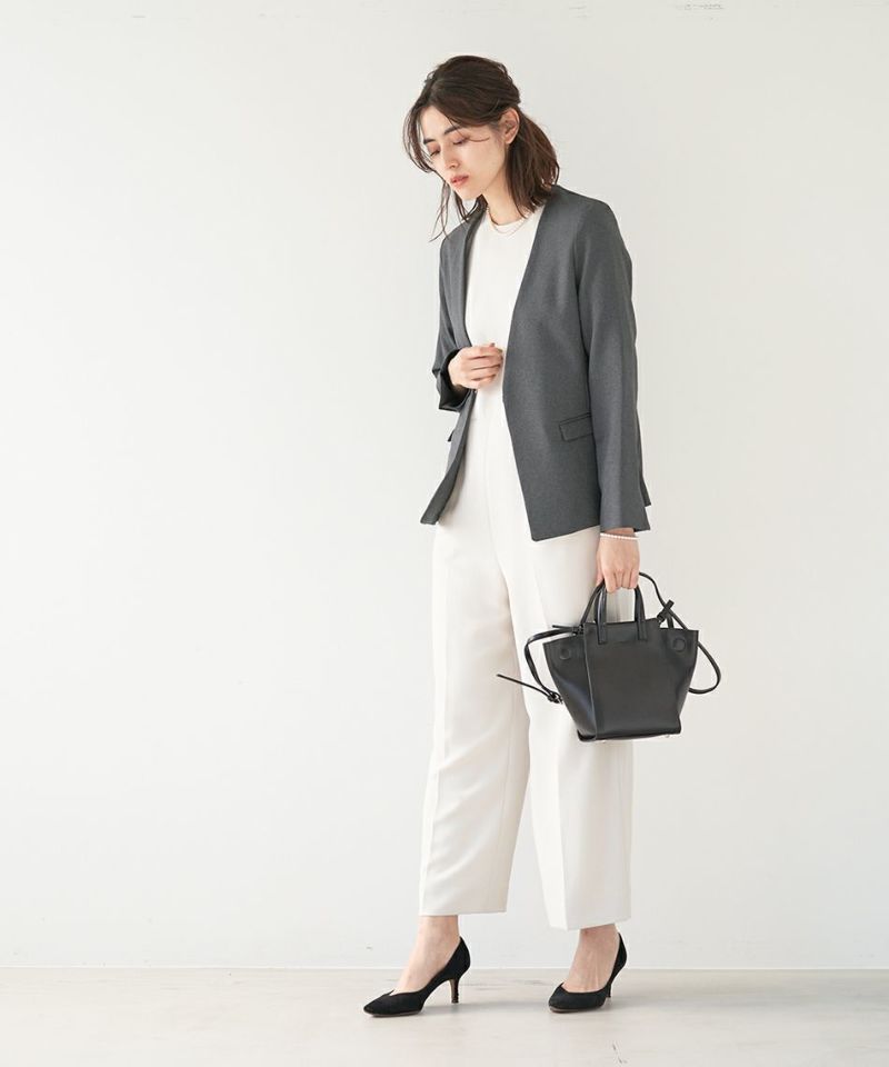 MAX MARA STUDIO ヤーナ キャディ ノーカラー ジャケット 大きいサイズ》カラミノーカラージャケット