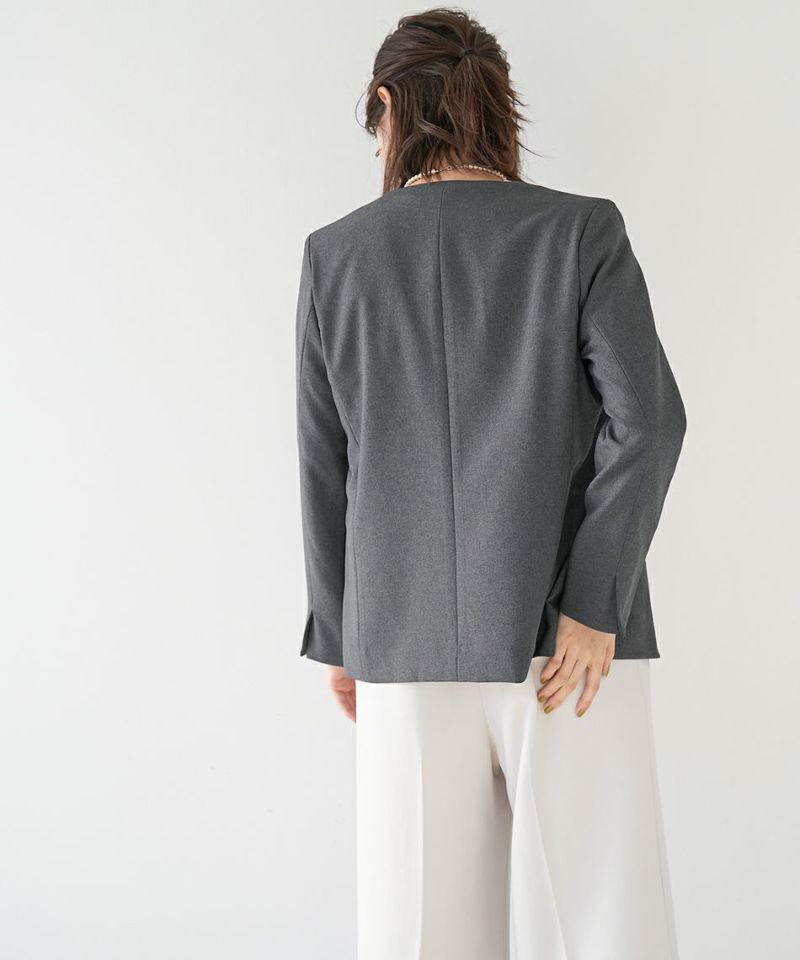 20%off]ノーカラーボックスジャケット/M00E027JK | MICA&DEAL