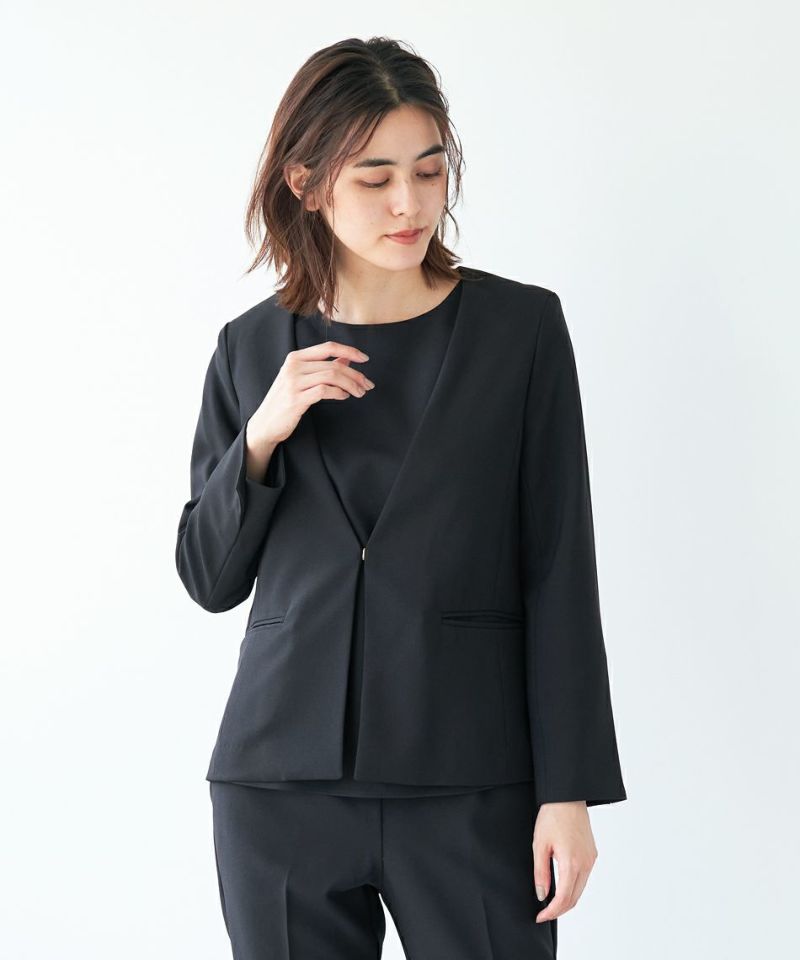 20%off]ノーカラーボックスジャケット/M00E027JK | MICA&DEAL