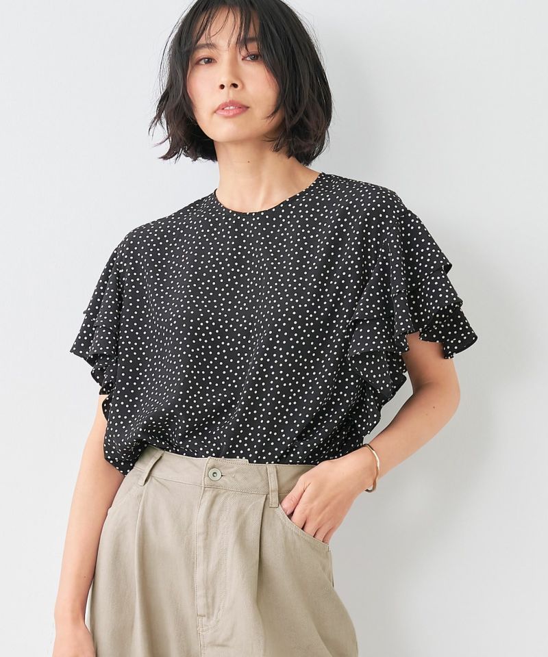 ドットフリルブラウス/0124201089 | MICA&DEAL ONLINE STORE