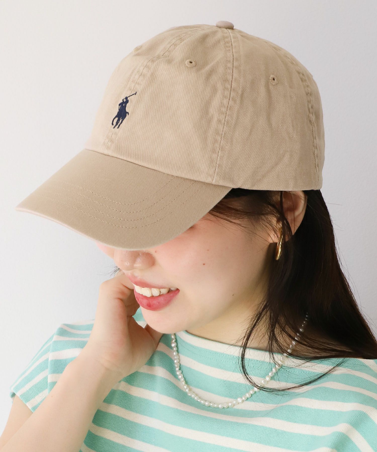 POLO RALPH LAUREN】コットンチノベースボールキャップ-CLASSIC SPORT 