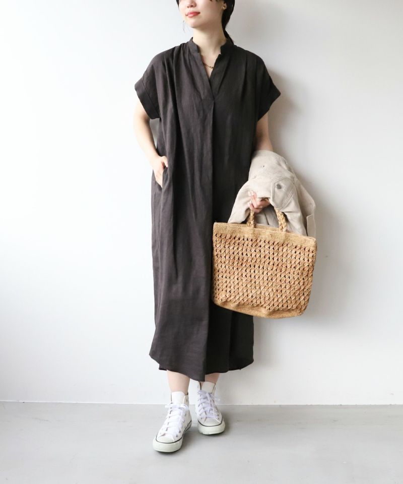 リネンタックショルダーワンピース/0124204095 | MICA&DEAL ONLINE STORE