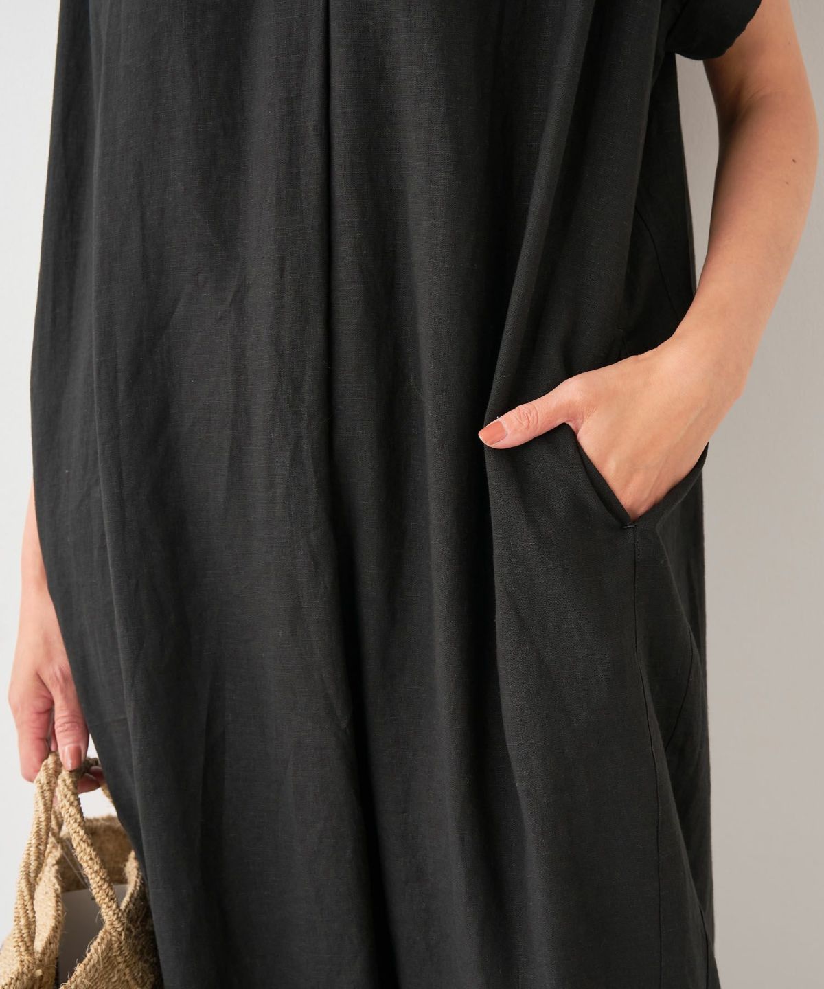 MICA&DEAL　リネンタックショルダー ワンピース MICA&DEAL】リネンタックショルダーワンピース