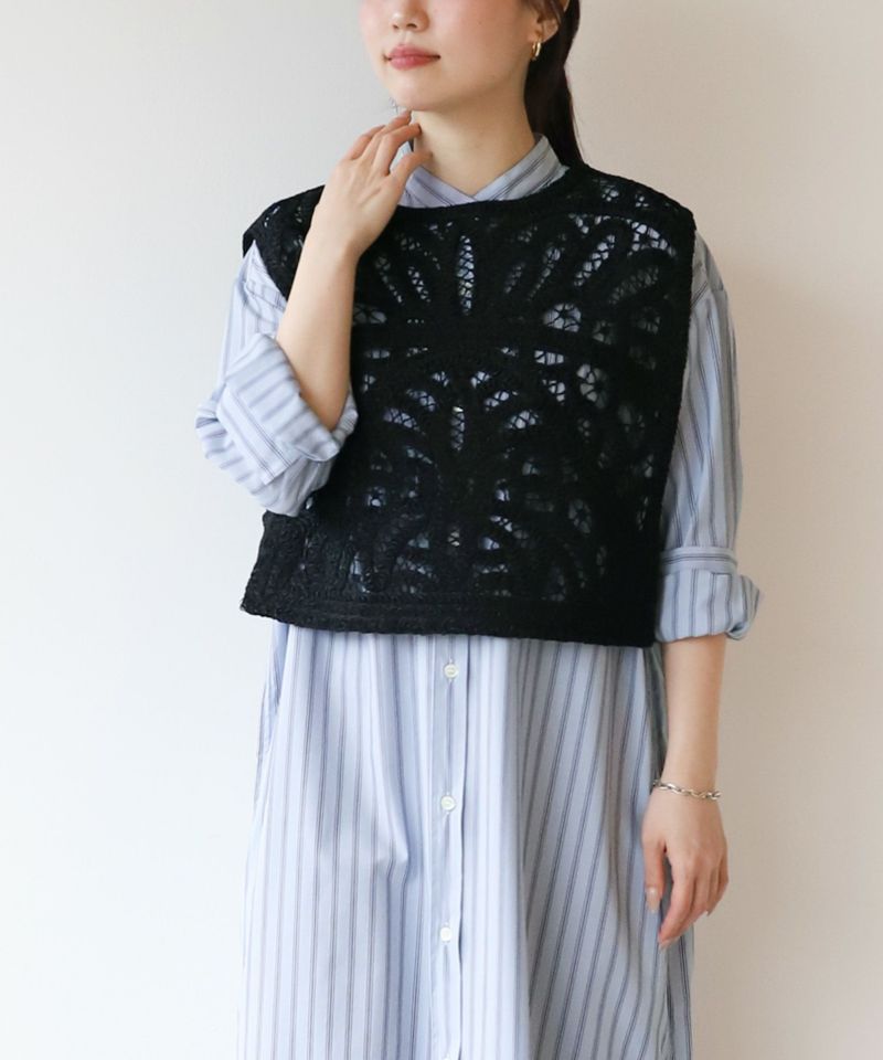 ADAWAS】コード刺繍ベスト-CORD EMBROIDERY VEST/0324108004