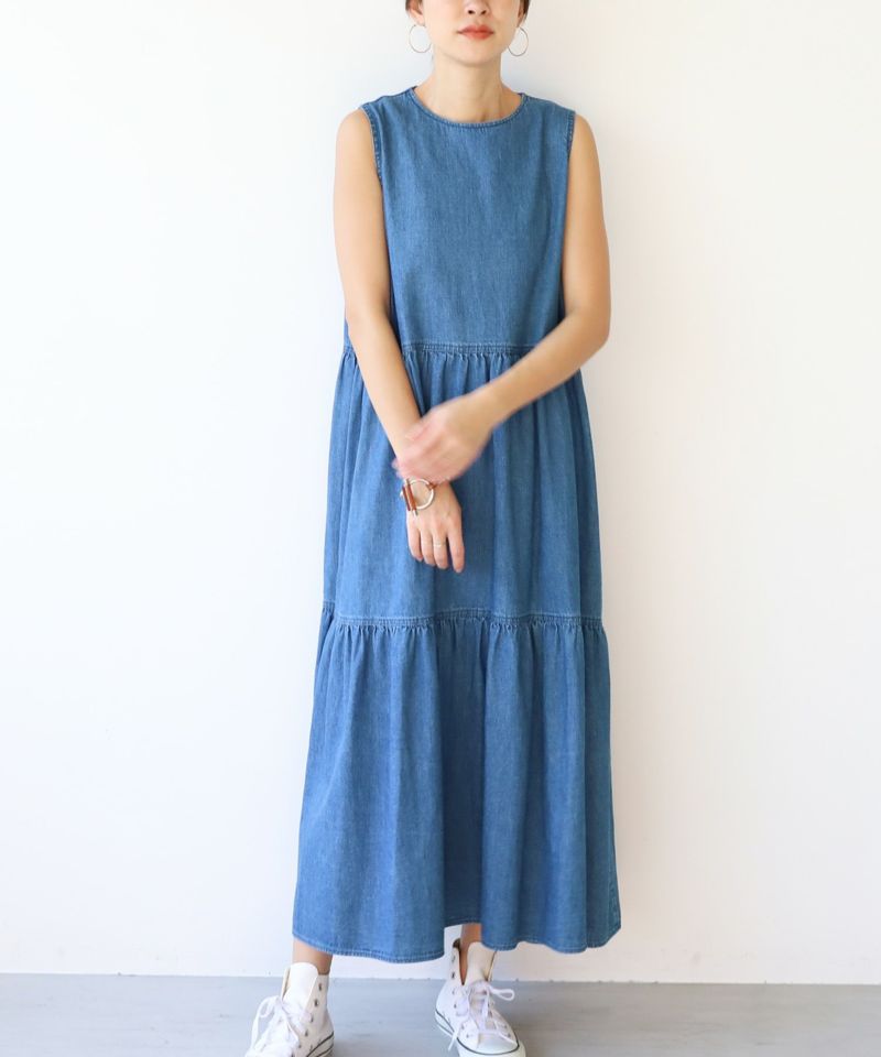 【Healthy DENIM】ティアードワンピース-Mango/0324104010 | MICA&DEAL ONLINE STORE