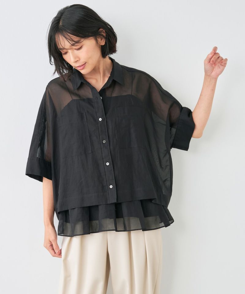 コットンシアーオーバーサイズシャツ/0124201104 | MICA&DEAL ONLINE STORE