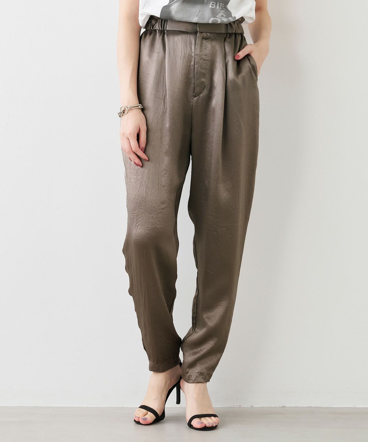 50%off]ハイウエストカーブパンツ/0124203130 | MICA&DEAL
