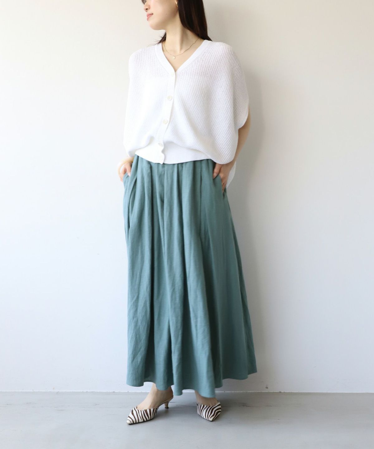 30%off]タックフレアロングスカート/0124202160 | MICA&DEAL