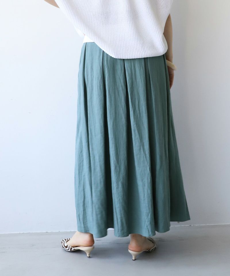 50%off]タックフレアロングスカート/0124202160 | MICA&DEAL