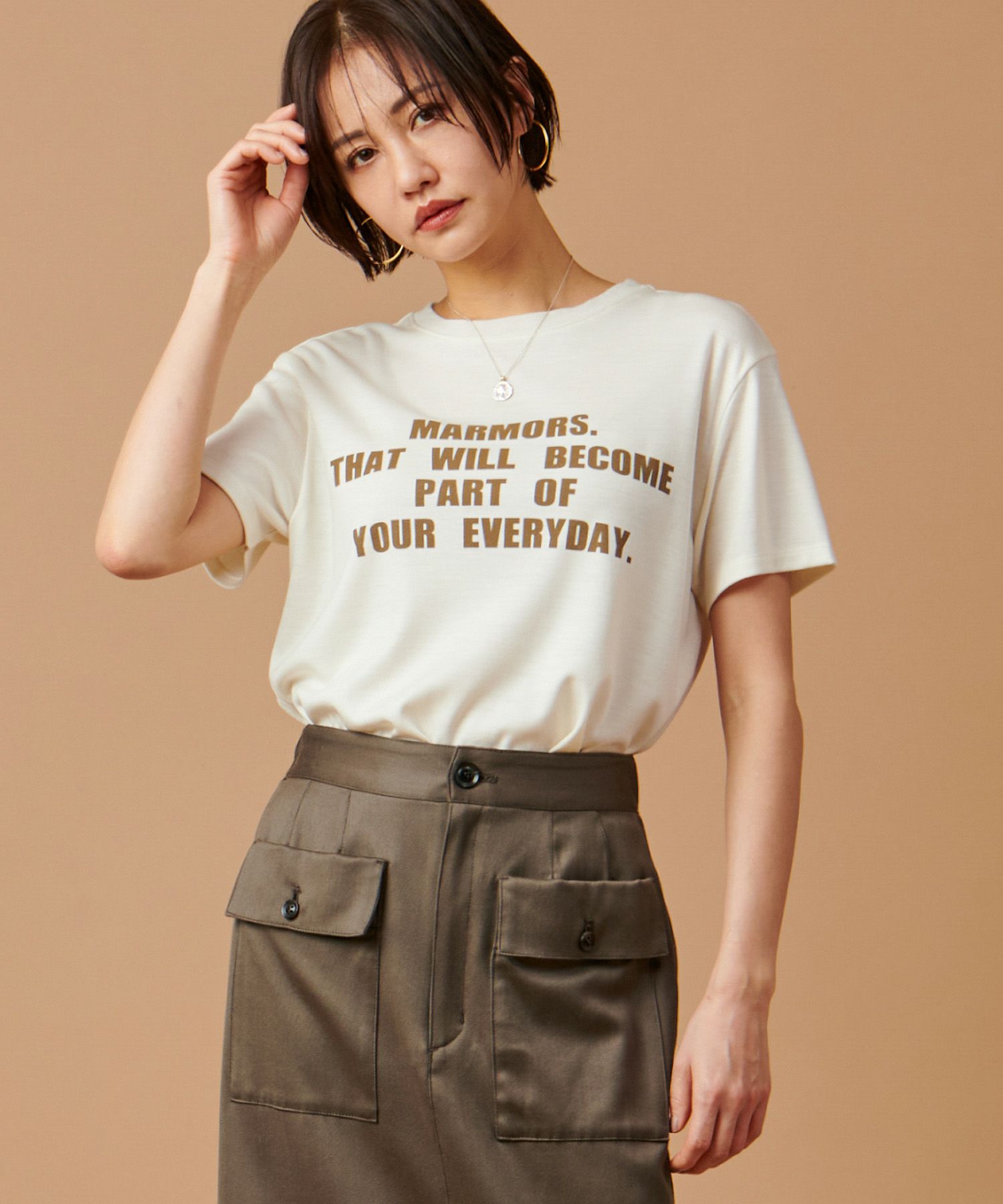 marmors】wool logo tee/0224309060 | MICA&DEAL ONLINE STORE 