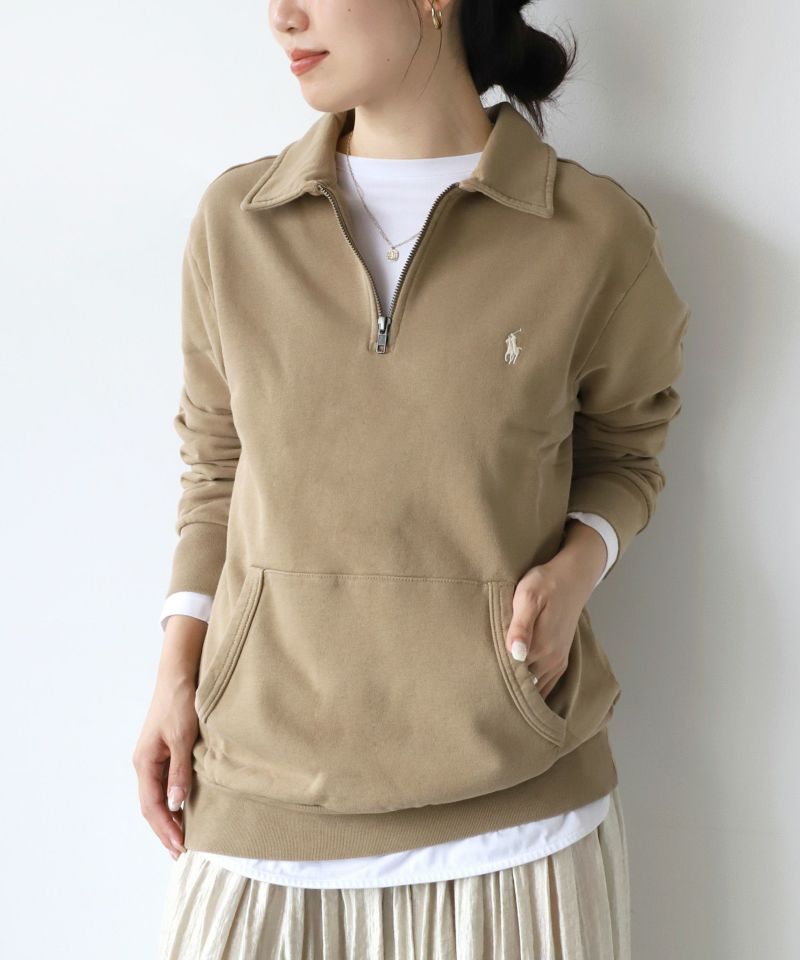 【POLO RALPH LAUREN】ハーフジップロゴスウェット-HALF ZIP LOOPBACK SWEAT SHIRT/0324309008