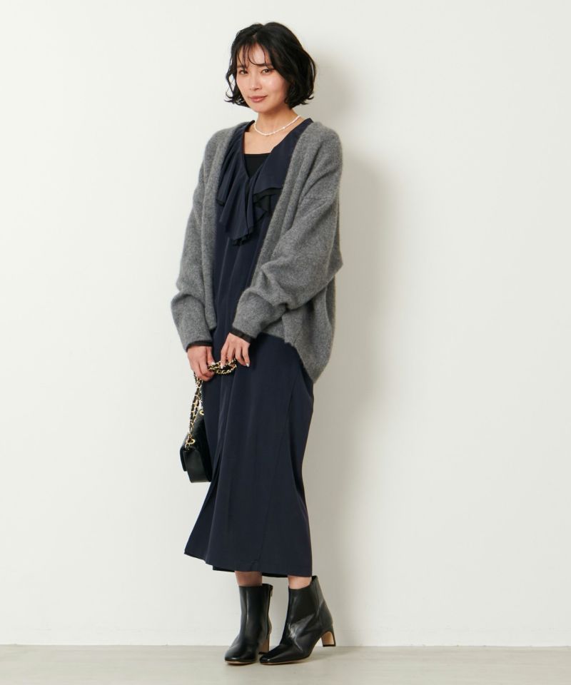MICA＆DEAL ラクーン ニットカーディガン ブラック 美品