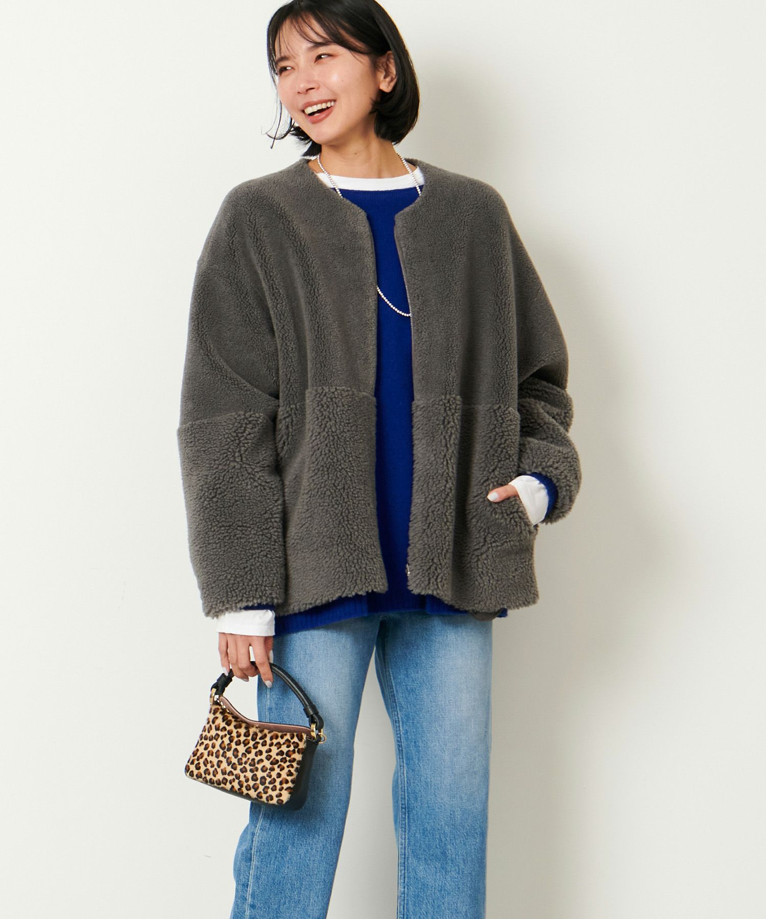 リバーシブルボアショートコート/0124307240 | MICA&DEAL ONLINE STORE