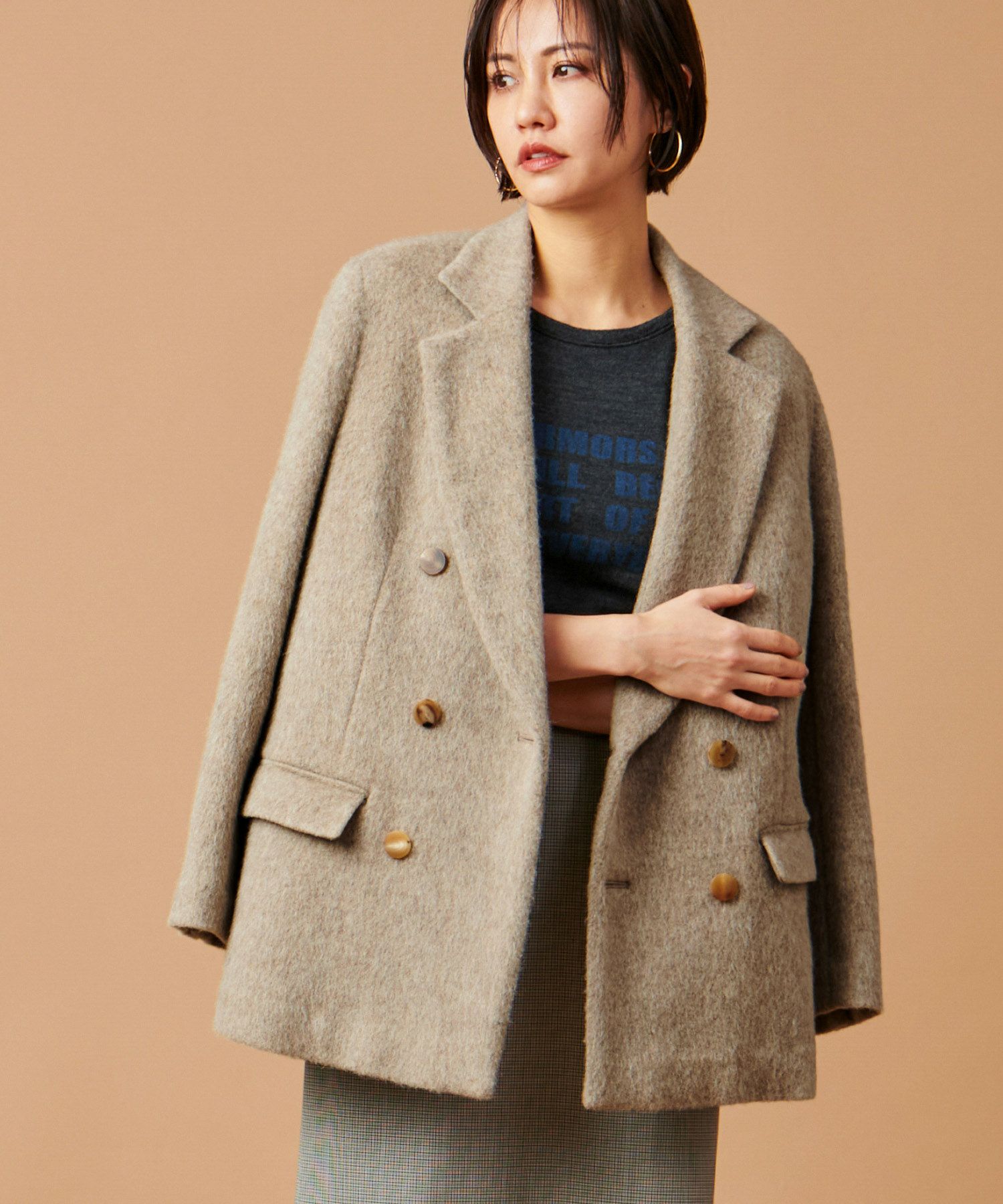 marmors】shaggy double tailored jacket/0224305083 | MICA&DEAL 