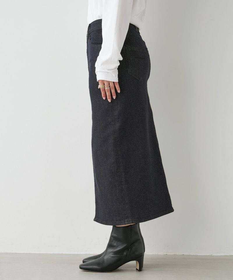 〔美品〕ヤヌーク　デニムスカート　Mサイズ 期間限定20%off]【YANUK】スリットロングデニムスカート-CMF