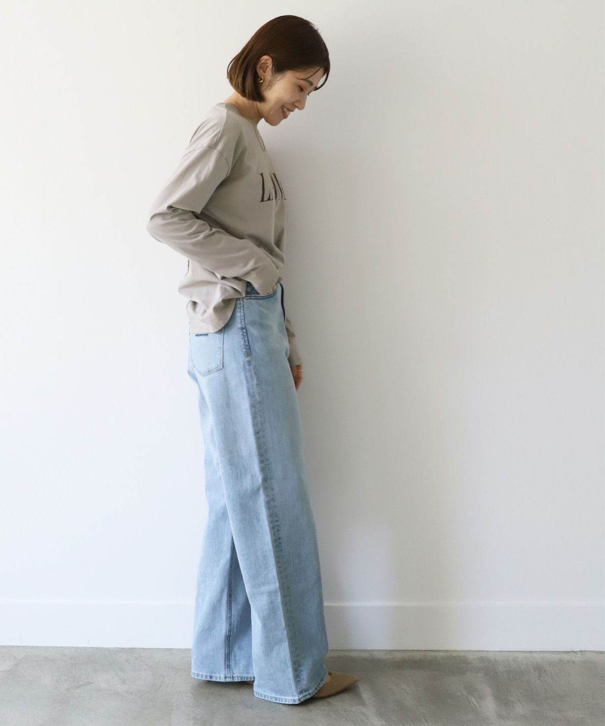 期間限定20%off]【YANUK】ルーズストレートデニム-Joan Loose