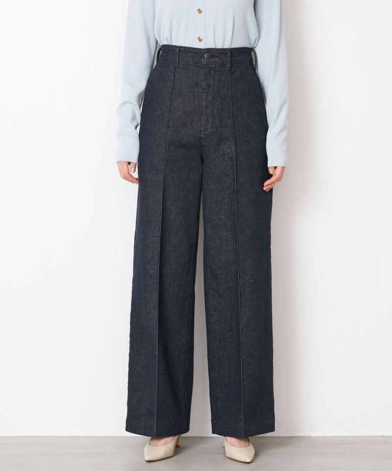 YANUK】ピンタックストレートデニムパンツ-Pintuck Straight YANUK】ピンタックストレートデニムパンツ-Pintuck Straight