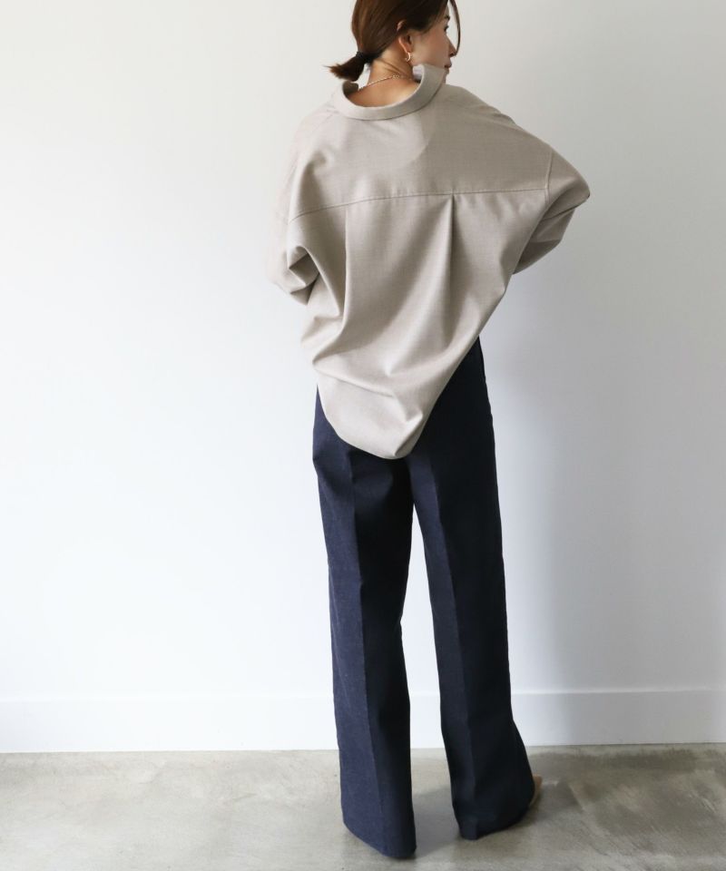 YANUK】ピンタックストレートデニムパンツ-Pintuck Straight