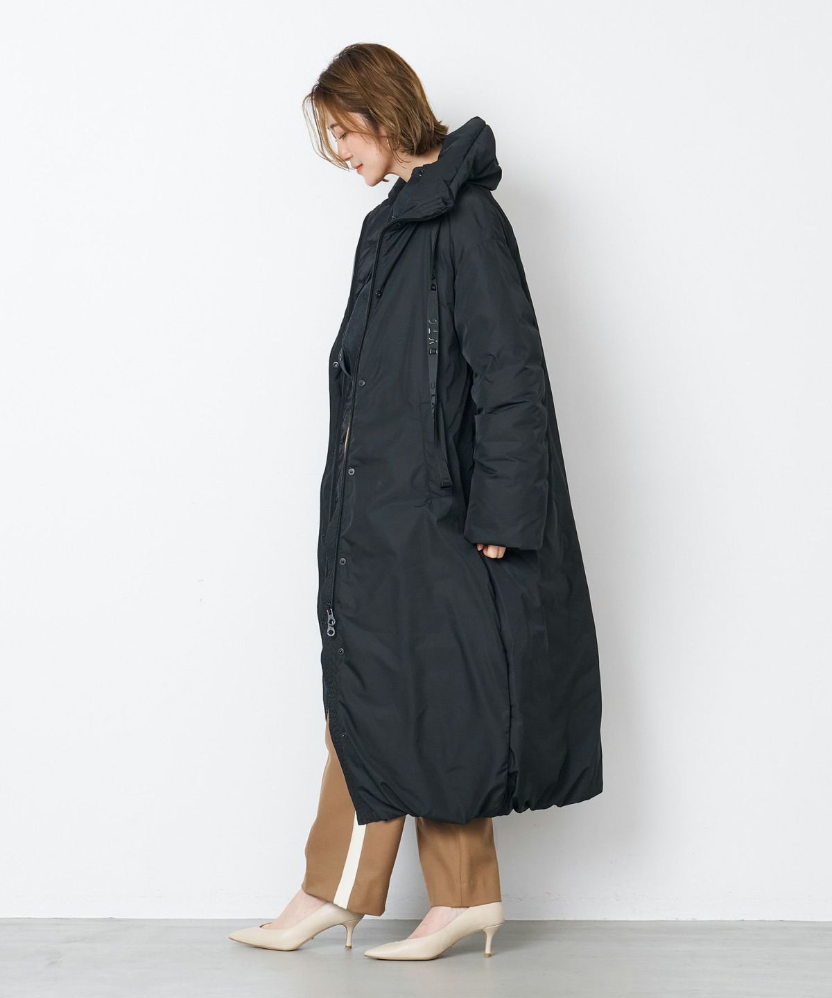 DUVETICA ロングダウンコート 美品】DUVETICA ロングダウンコート ブラック 40 タヌキファー