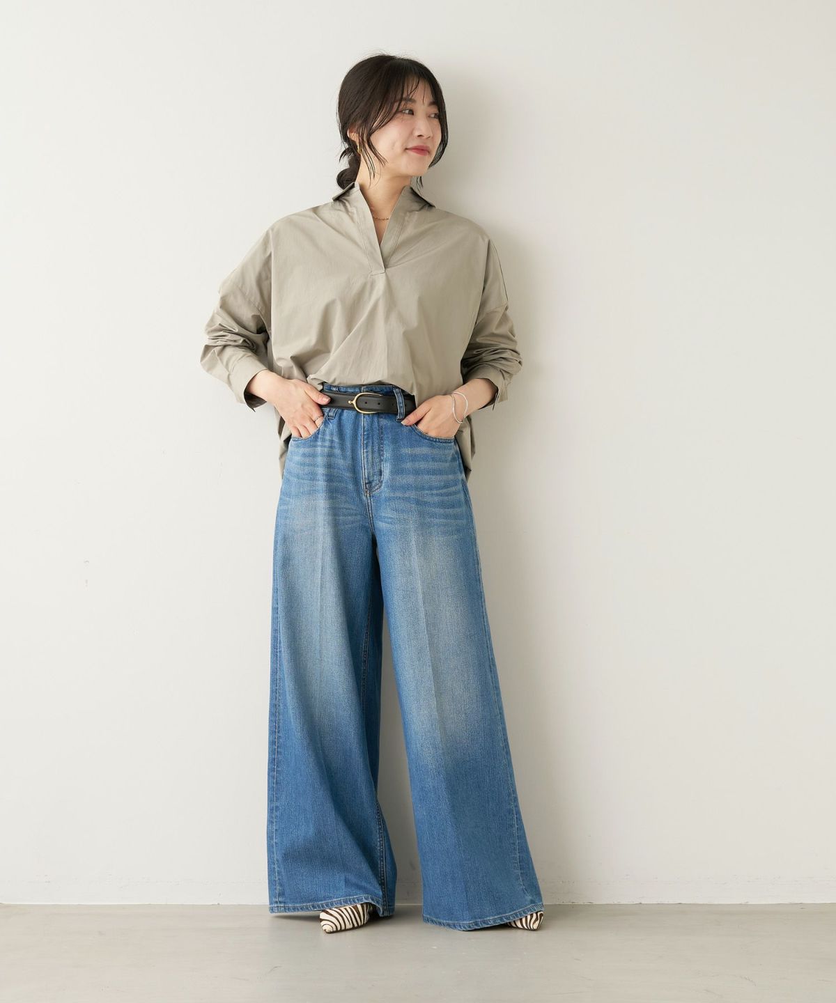 50%off]バックタックスキッパーブラウス/0124401304 | MICA&DEAL